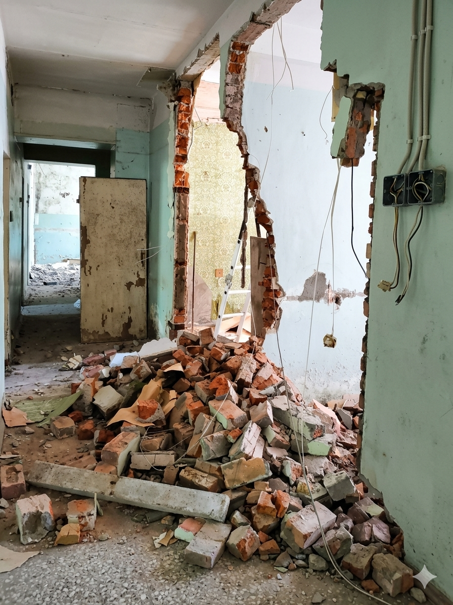 Демонтаж старих конструкцій у Дніпрі